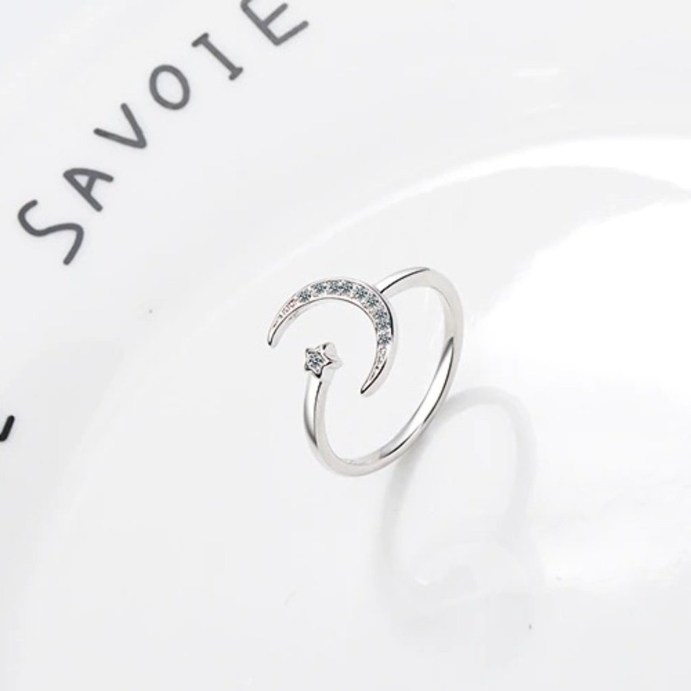 "925 Sterling Silver Simple Zircon  Rings, F227_5